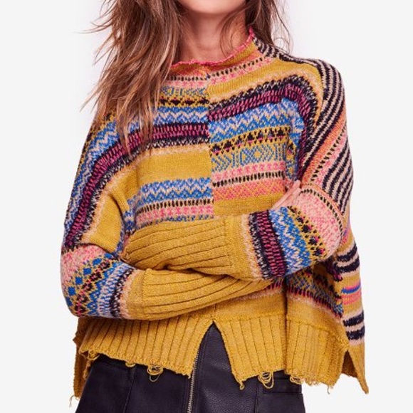 Free People Sweaters - Free People All the Pattern Pullover Sweater